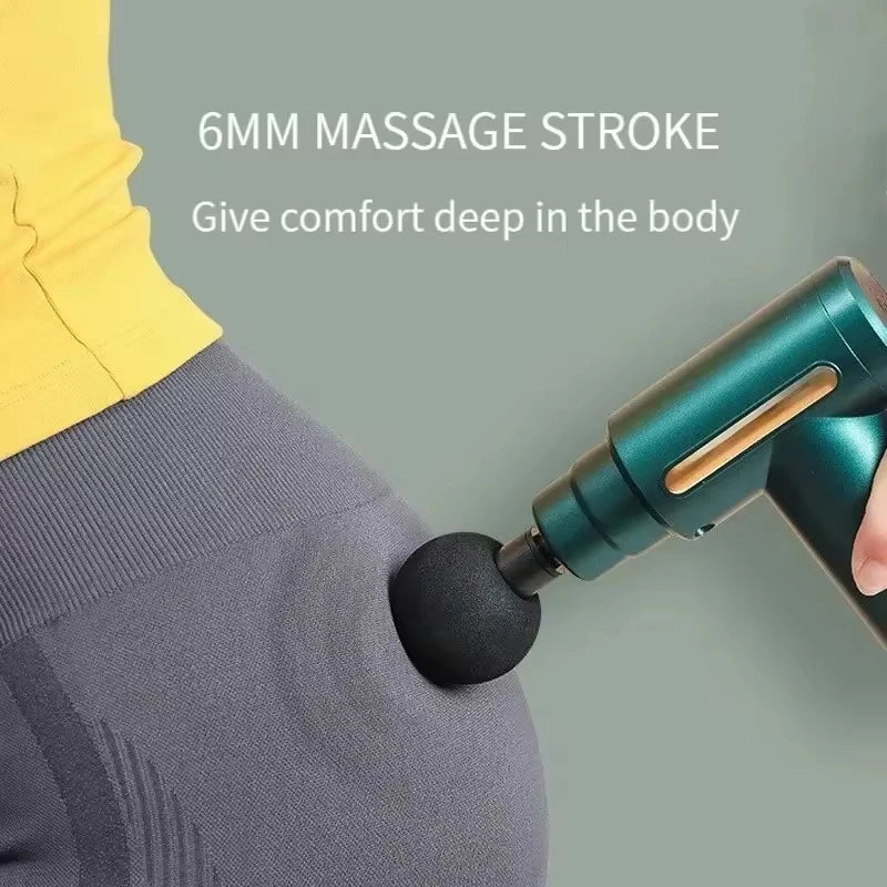 Portable Button Fascia Gun Deep Tissue Massage Mini Lightweight and Adjustable Speed Massage Equipment Suitable for the Body