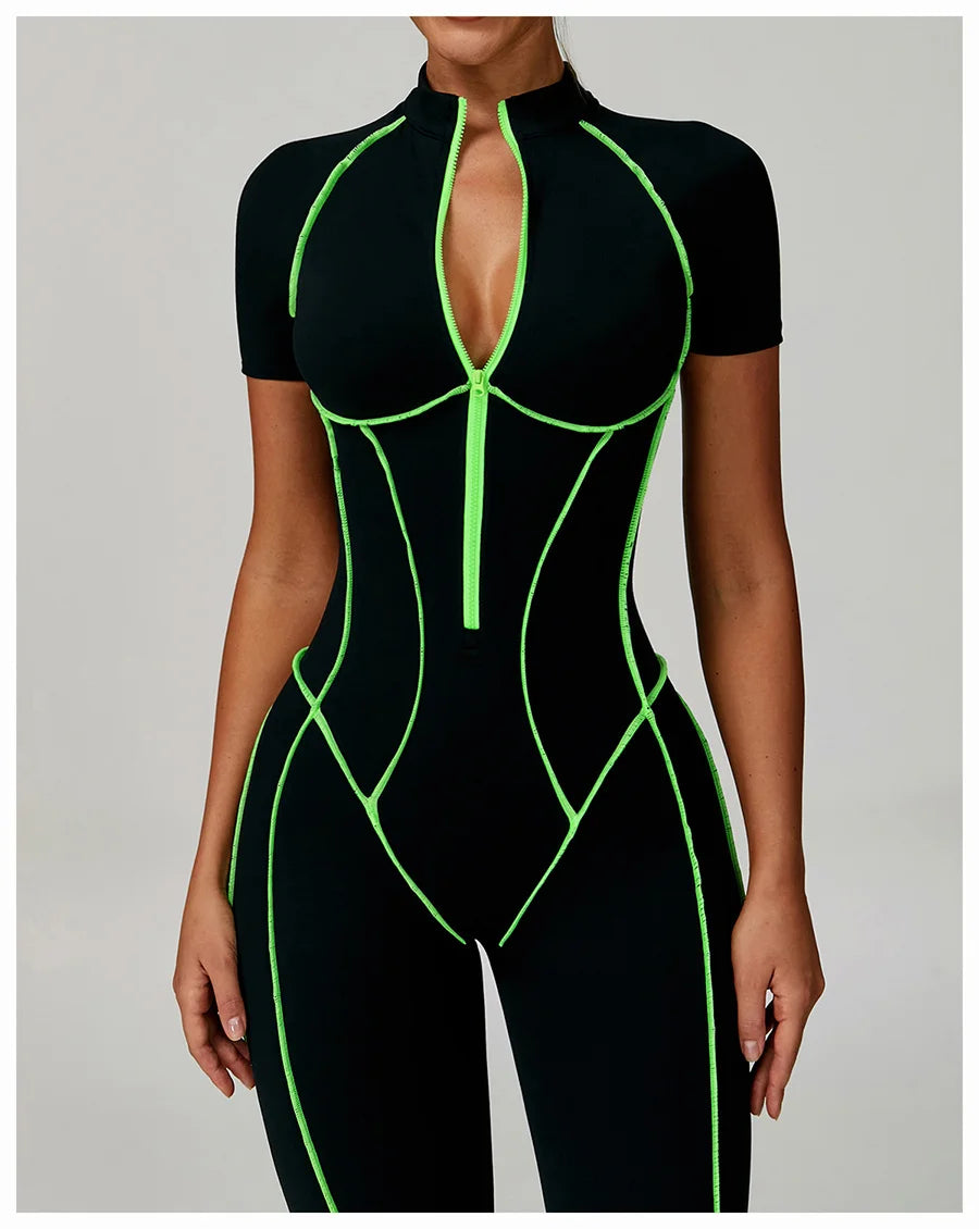 Women Bodysuit Yoga Set One-Piece Jumpsuit Gym Sports Push Up Dance Running Beautiful back tight-fitting fitness Workout Clothes