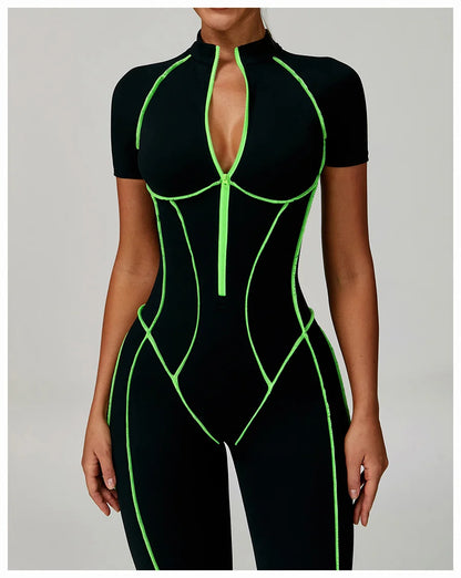 Women Bodysuit Yoga Set One-Piece Jumpsuit Gym Sports Push Up Dance Running Beautiful back tight-fitting fitness Workout Clothes