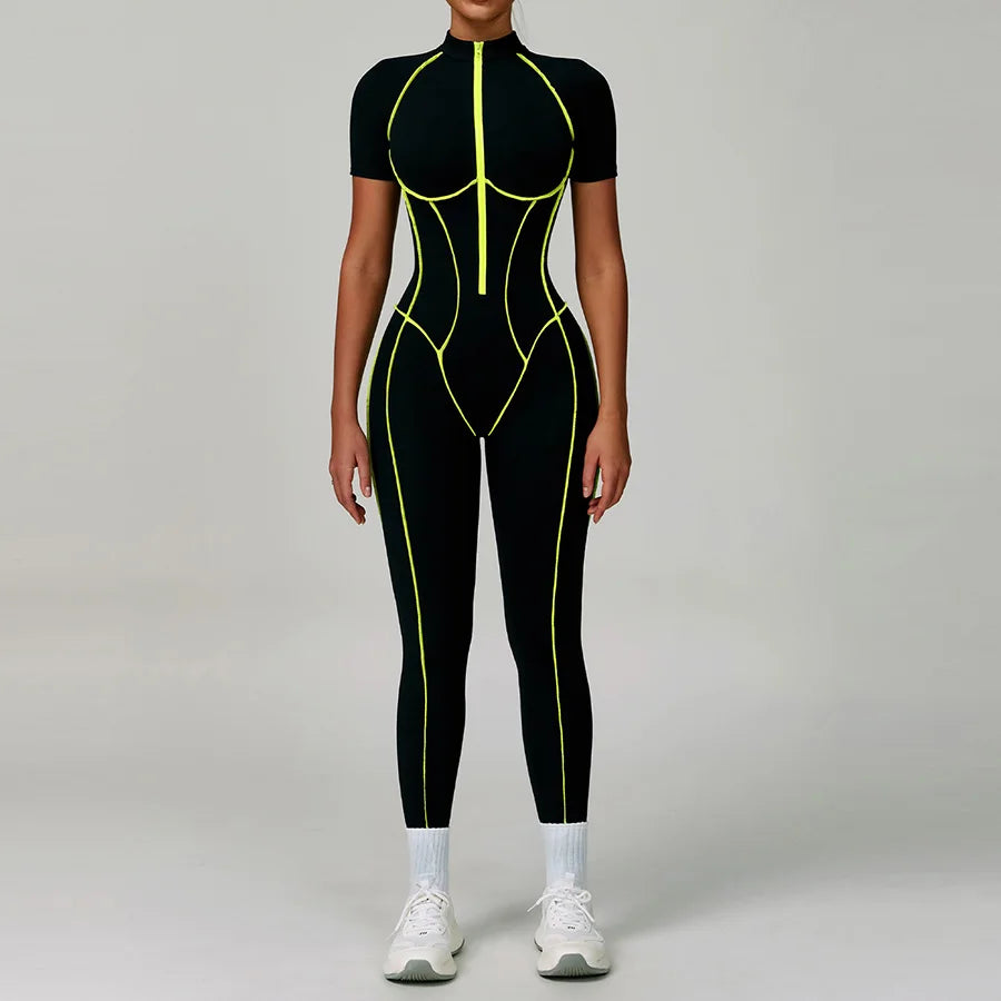 Women Bodysuit Yoga Set One-Piece Jumpsuit Gym Sports Push Up Dance Running Beautiful back tight-fitting fitness Workout Clothes