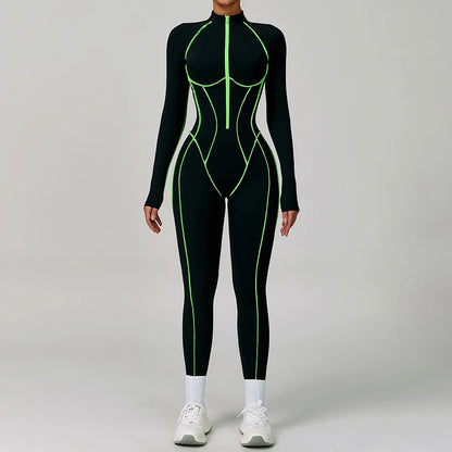 Women Bodysuit Yoga Set One-Piece Jumpsuit Gym Sports Push Up Dance Running Beautiful back tight-fitting fitness Workout Clothes