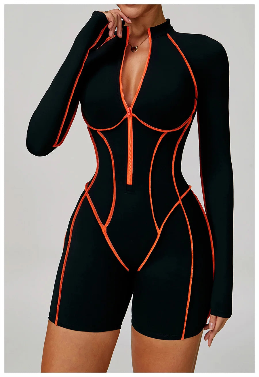 Women Bodysuit Yoga Set One-Piece Jumpsuit Gym Sports Push Up Dance Running Beautiful back tight-fitting fitness Workout Clothes