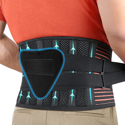 Back Support Belt with Lumbar Pad for Pain Relief