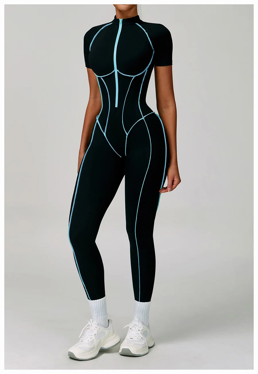 Women Bodysuit Yoga Set One-Piece Jumpsuit Gym Sports Push Up Dance Running Beautiful back tight-fitting fitness Workout Clothes