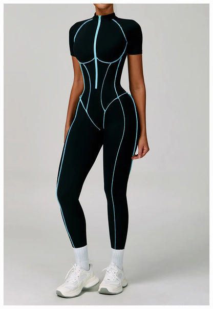 Women Bodysuit Yoga Set One-Piece Jumpsuit Gym Sports Push Up Dance Running Beautiful back tight-fitting fitness Workout Clothes