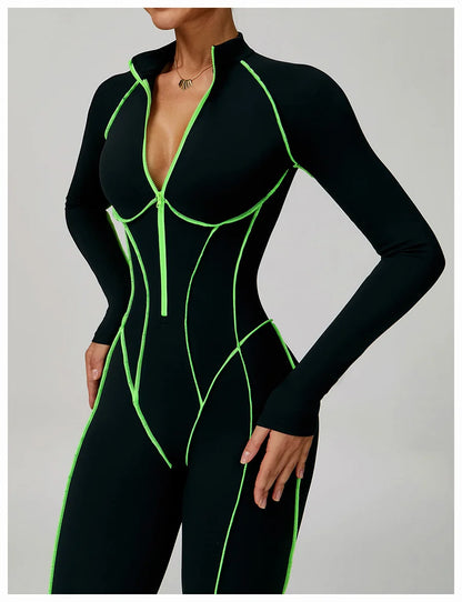 Women Bodysuit Yoga Set One-Piece Jumpsuit Gym Sports Push Up Dance Running Beautiful back tight-fitting fitness Workout Clothes