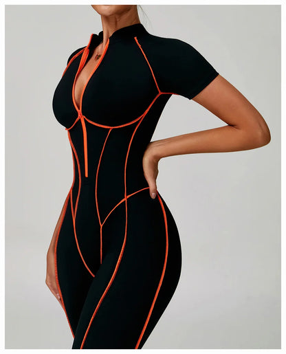 Women Bodysuit Yoga Set One-Piece Jumpsuit Gym Sports Push Up Dance Running Beautiful back tight-fitting fitness Workout Clothes