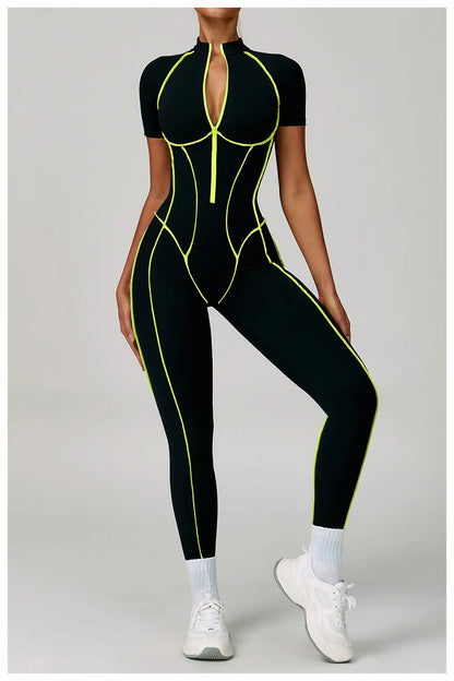 Women Bodysuit Yoga Set One-Piece Jumpsuit Gym Sports Push Up Dance Running Beautiful back tight-fitting fitness Workout Clothes