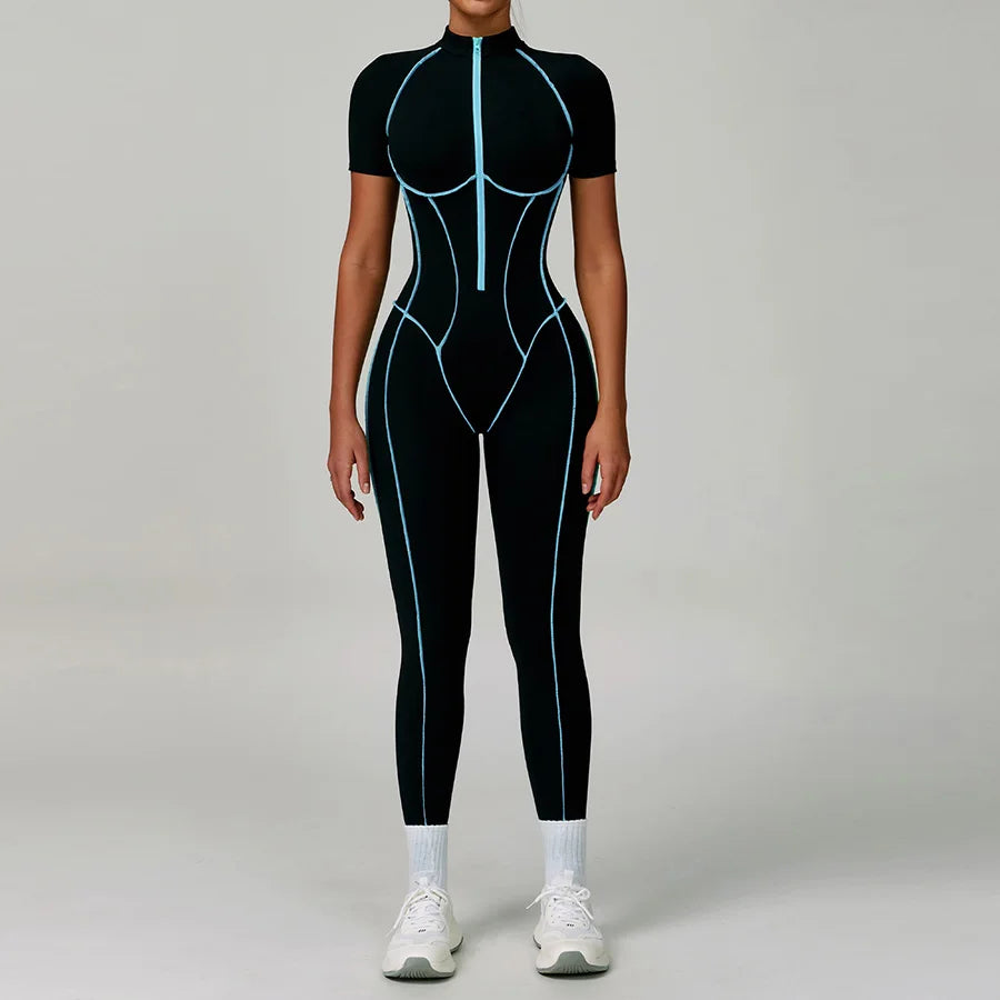 Women Bodysuit Yoga Set One-Piece Jumpsuit Gym Sports Push Up Dance Running Beautiful back tight-fitting fitness Workout Clothes