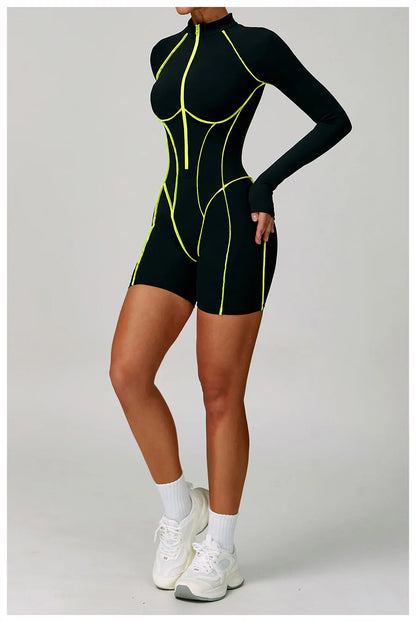 Women Bodysuit Yoga Set One-Piece Jumpsuit Gym Sports Push Up Dance Running Beautiful back tight-fitting fitness Workout Clothes