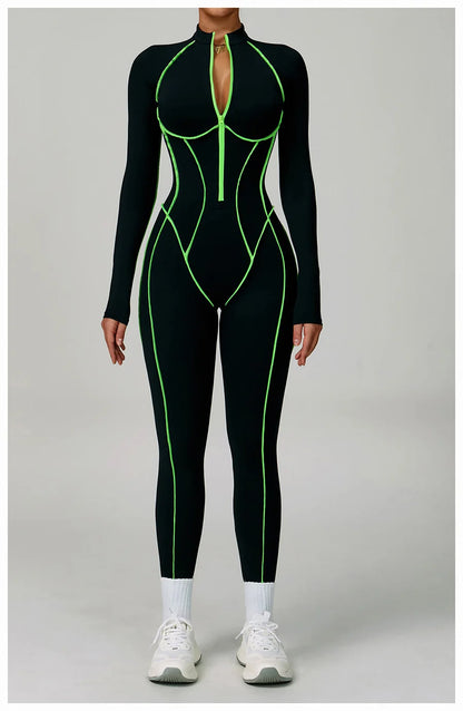 Women Bodysuit Yoga Set One-Piece Jumpsuit Gym Sports Push Up Dance Running Beautiful back tight-fitting fitness Workout Clothes