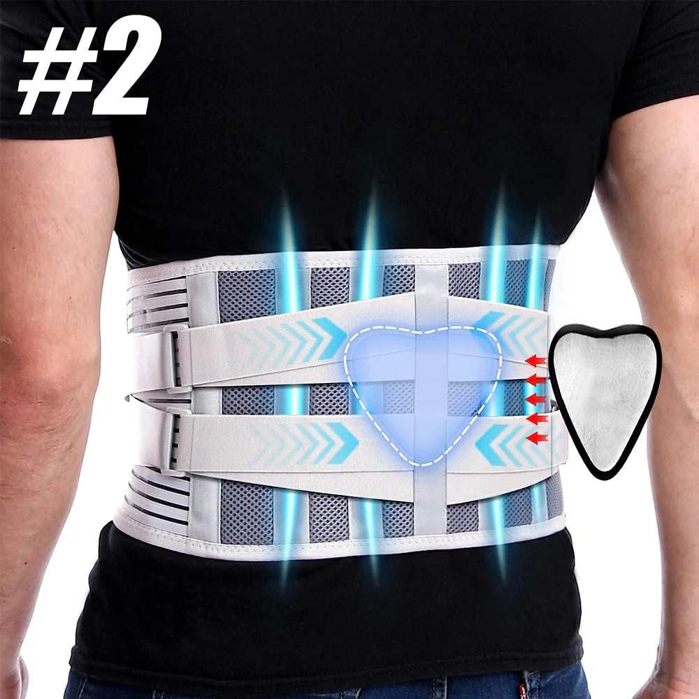 Back Support Belt with Lumbar Pad for Pain Relief