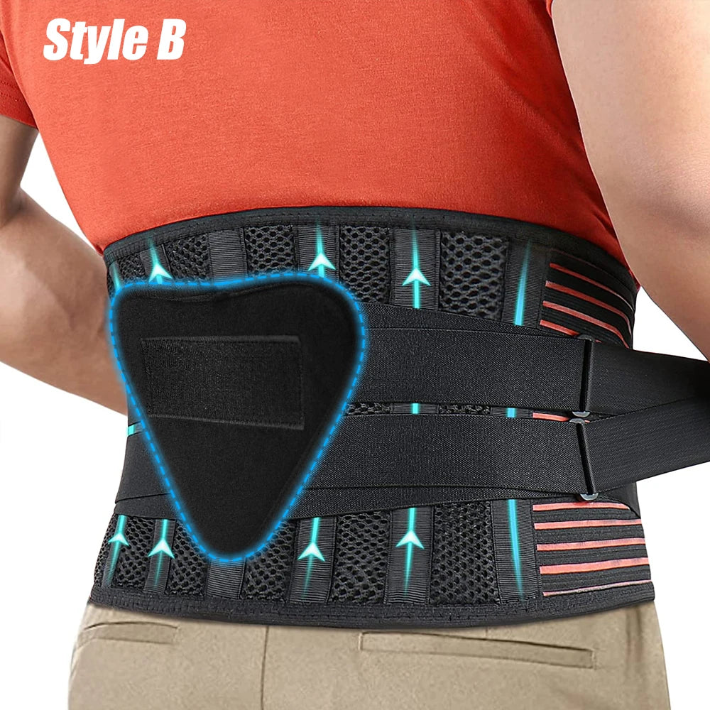 Back Support Belt with Lumbar Pad for Pain Relief