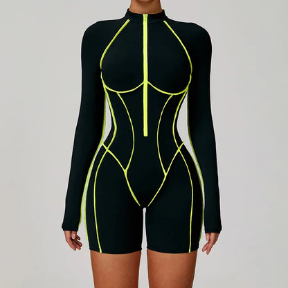 Women Bodysuit Yoga Set One-Piece Jumpsuit Gym Sports Push Up Dance Running Beautiful back tight-fitting fitness Workout Clothes