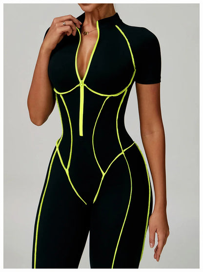 Women Bodysuit Yoga Set One-Piece Jumpsuit Gym Sports Push Up Dance Running Beautiful back tight-fitting fitness Workout Clothes