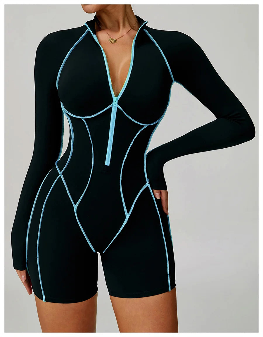 Women Bodysuit Yoga Set One-Piece Jumpsuit Gym Sports Push Up Dance Running Beautiful back tight-fitting fitness Workout Clothes