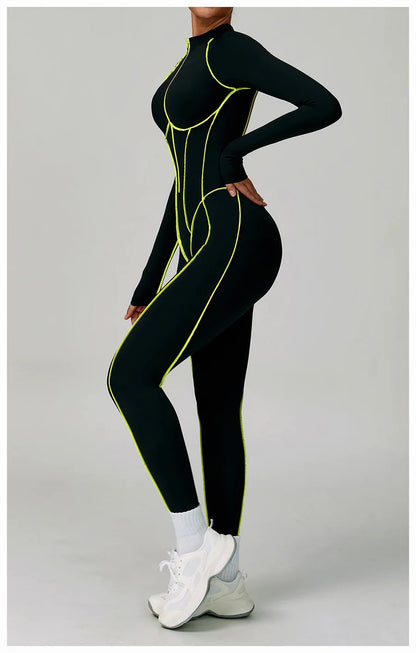 Women Bodysuit Yoga Set One-Piece Jumpsuit Gym Sports Push Up Dance Running Beautiful back tight-fitting fitness Workout Clothes