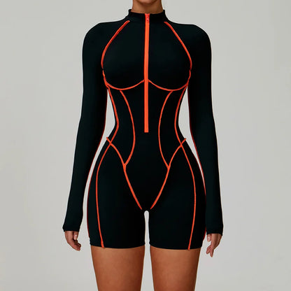 Women Bodysuit Yoga Set One-Piece Jumpsuit Gym Sports Push Up Dance Running Beautiful back tight-fitting fitness Workout Clothes