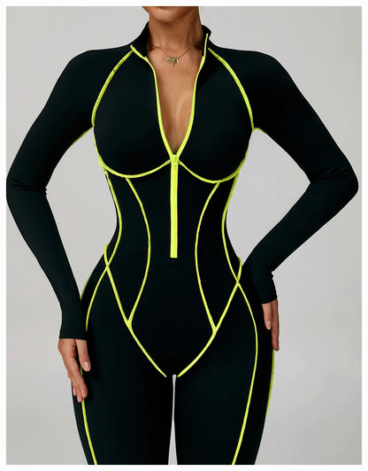 Women Bodysuit Yoga Set One-Piece Jumpsuit Gym Sports Push Up Dance Running Beautiful back tight-fitting fitness Workout Clothes