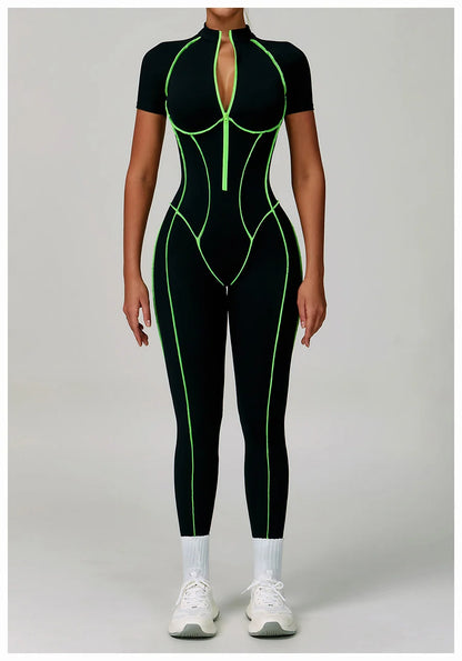 Women Bodysuit Yoga Set One-Piece Jumpsuit Gym Sports Push Up Dance Running Beautiful back tight-fitting fitness Workout Clothes
