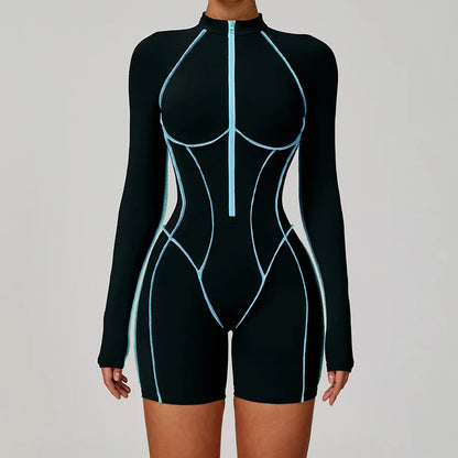 Women Bodysuit Yoga Set One-Piece Jumpsuit Gym Sports Push Up Dance Running Beautiful back tight-fitting fitness Workout Clothes