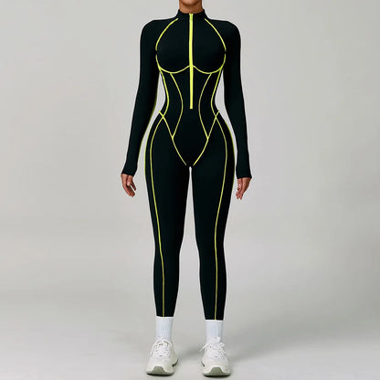 Women Bodysuit Yoga Set One-Piece Jumpsuit Gym Sports Push Up Dance Running Beautiful back tight-fitting fitness Workout Clothes