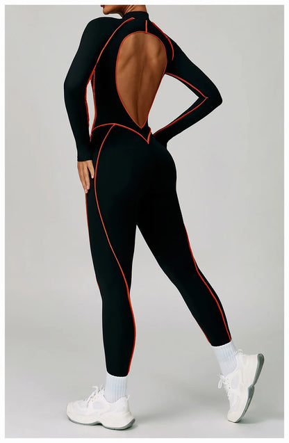Women Bodysuit Yoga Set One-Piece Jumpsuit Gym Sports Push Up Dance Running Beautiful back tight-fitting fitness Workout Clothes