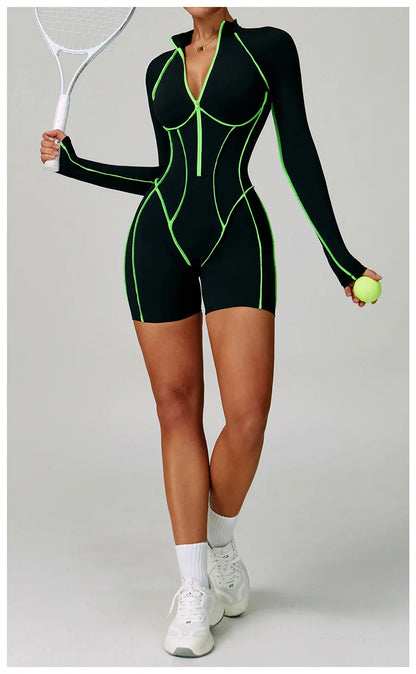 Women Bodysuit Yoga Set One-Piece Jumpsuit Gym Sports Push Up Dance Running Beautiful back tight-fitting fitness Workout Clothes