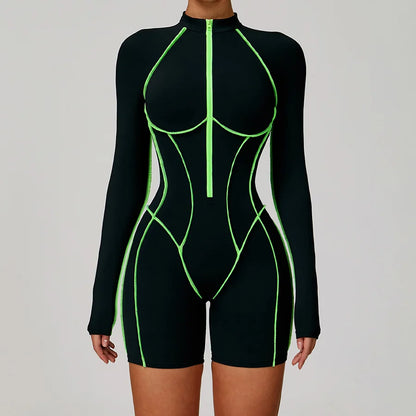 Women Bodysuit Yoga Set One-Piece Jumpsuit Gym Sports Push Up Dance Running Beautiful back tight-fitting fitness Workout Clothes