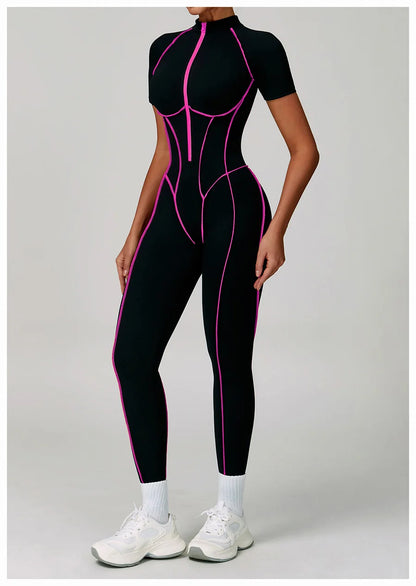 Women Bodysuit Yoga Set One-Piece Jumpsuit Gym Sports Push Up Dance Running Beautiful back tight-fitting fitness Workout Clothes