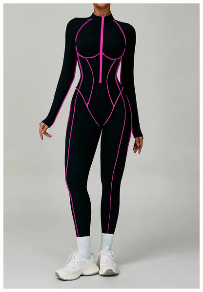 Women Bodysuit Yoga Set One-Piece Jumpsuit Gym Sports Push Up Dance Running Beautiful back tight-fitting fitness Workout Clothes